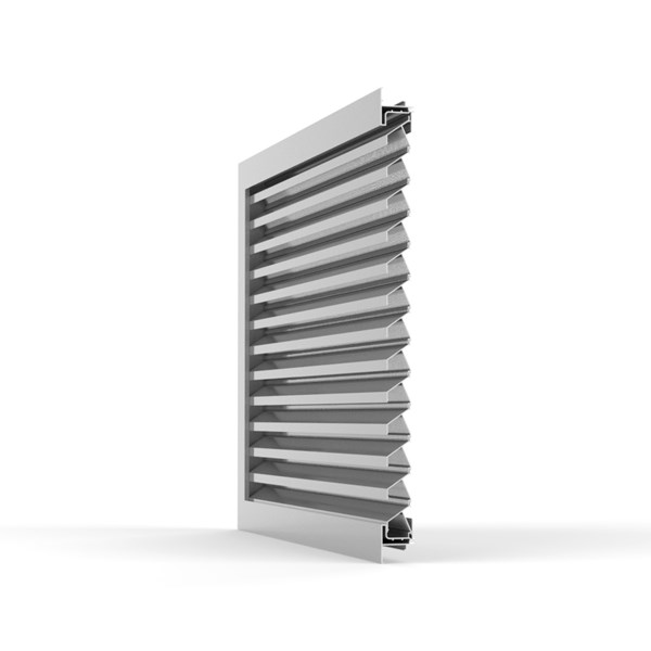 DucoGrille Solid G 30Z Barrier Load doorsnede render
